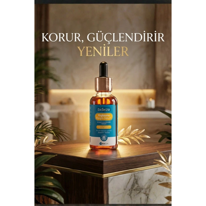 Bidoze Yaşlanma Karşıtı Serum 30 Ml | Peptit Kompleksi Ginseng ve Kolajenli Kırışıklık Karşıtı