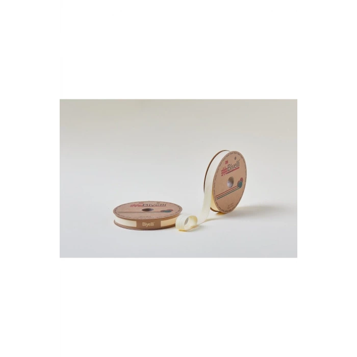 Biye Koton Katlı D06 Sarı 2 cm 25 Metre %65 Koton %35 Polyester