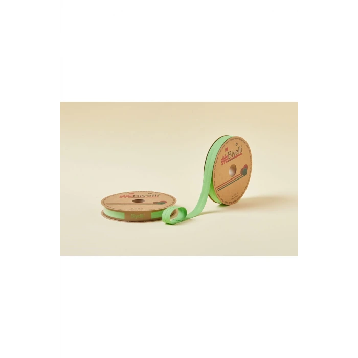 Biye Koton Katlı D09 Yeşil 2 cm 25 Metre %65 Koton %35 Polyester