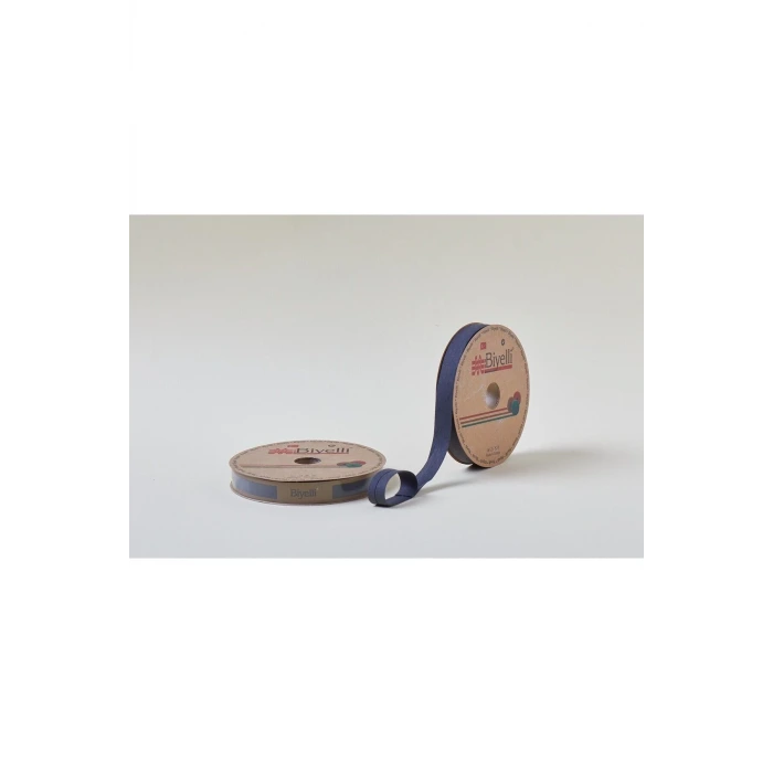 Biye Koton Katlı D39 Lacivert 2 cm 25 Metre %65 Koton %35 Polyester