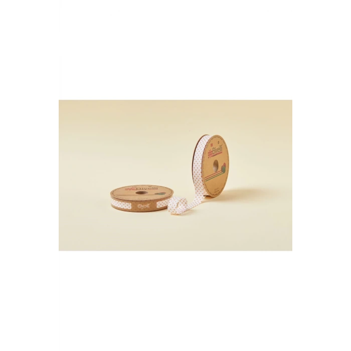 Biye Puanlı Katlı B06 Turuncu 2 cm 25 Metre %65 Koton %35 Polyester