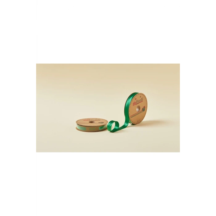 Biye Saten Katlı 093 Koyu Yeşil 2 cm 25 Metre %100 Polyester