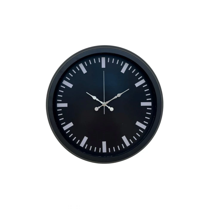 Black Baseline 40 Cm Metal Duvar Saati