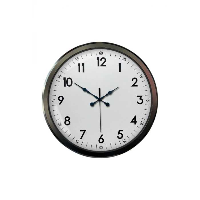 Black Classic 52 Cm Metal Modern Ve Şık Duvar Saati