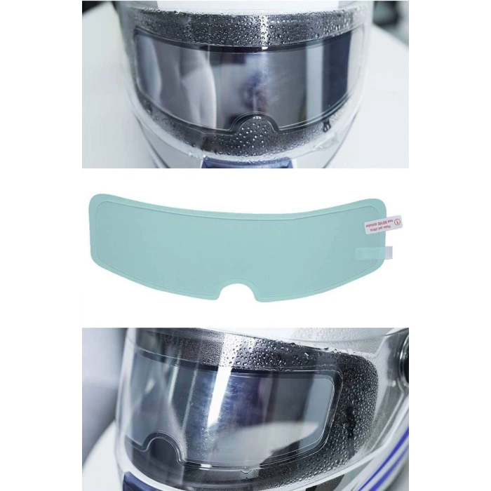 Buğu Önleyici Motosiklet Kaskı Vizörü Su Geçirmez Dayanıklı Çizik Koruma Lens Filmi