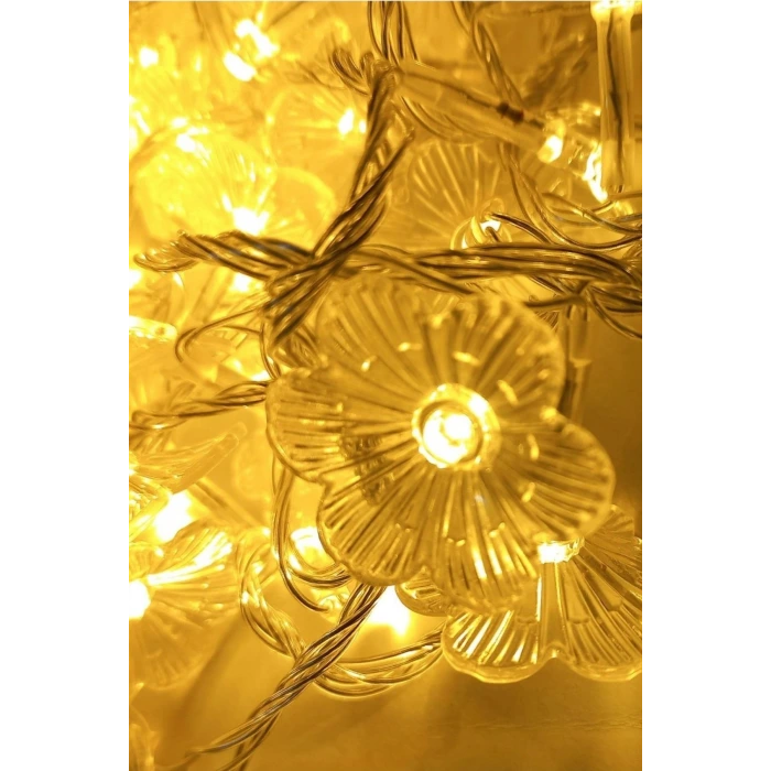 Çiçek Desenli 3.5 Metre USB LED Işık – 20 LED’li Dekoratif Ortam Aydınlatması