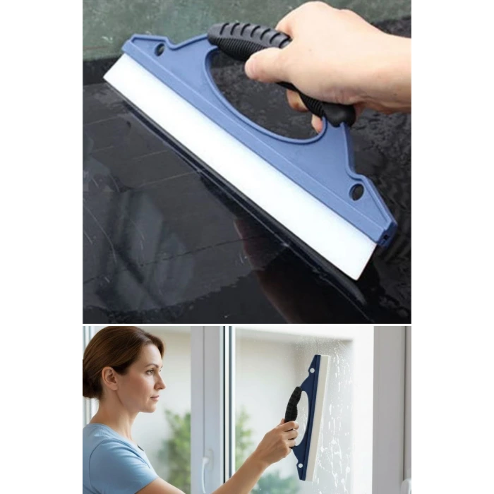 Çok Amaçlı Cam Çekçeği–Araç Camı, Duşakabin, Fayans ve Ayna İçin Leke Temizleme Aparatı