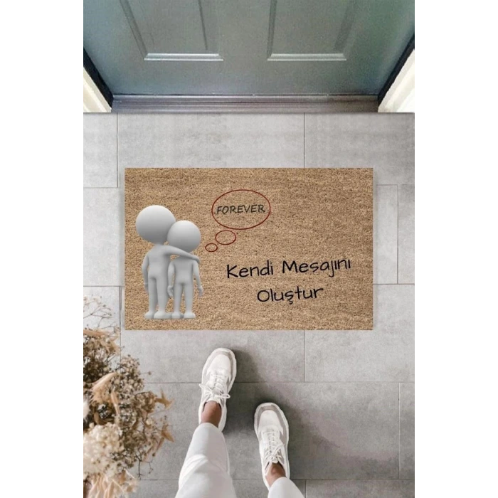 Dijital Baskı Kişiye Özel İç Kapı Dekorasyon Paspas  PS11253