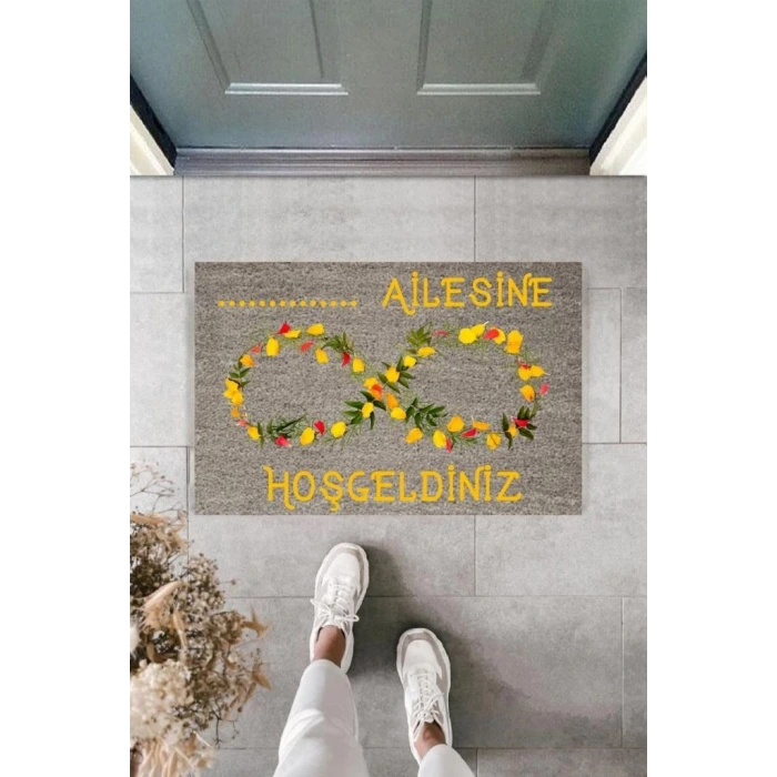 Dijital Baskı Kişiye Özel İç Kapı Dekorasyon Paspas  PS11288