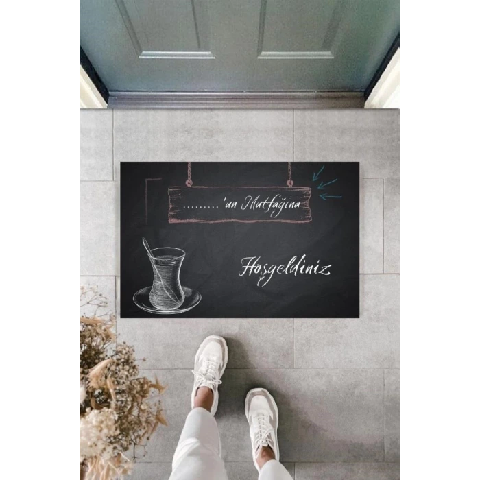 Dijital Baskı Kişiye Özel İç Kapı Dekorasyon Paspas  PS11290