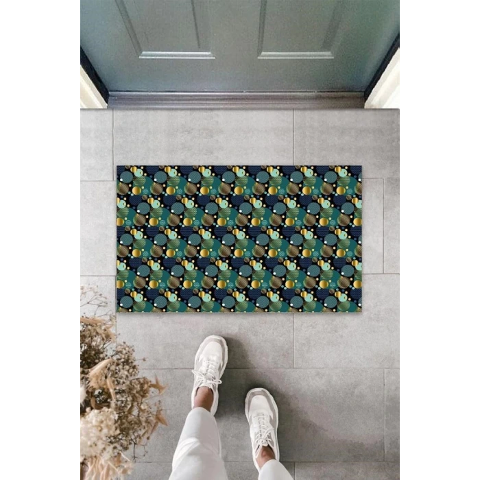 Dijital Baskı Lacivert Dijital Daire Kapı Paspası K-3195