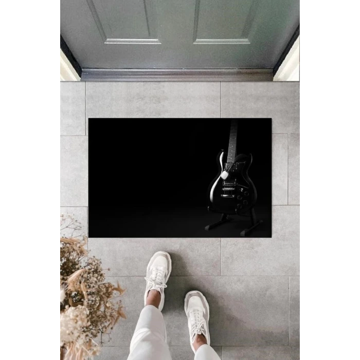 Dijital Elektro Gitar Siyah Kapı Paspası Dış Mekan Paspas K-2117