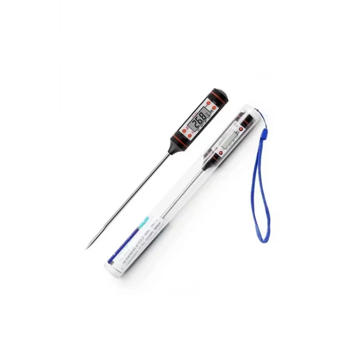 Dijital Gida Termometresi - Yogurt Süt Su Mama Et ve Yiyecek Sicaklik Yemek Isi Ölçer Paslanmaz