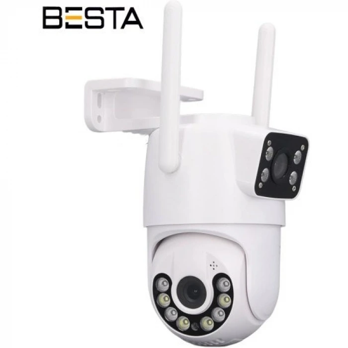 Dış Mekan Çift Kameralı Gece Görüşlü Full Hd Ip Akıllı Güvenlik Kamerası PTZ GÜVENLİK KAMERASI BB-1723