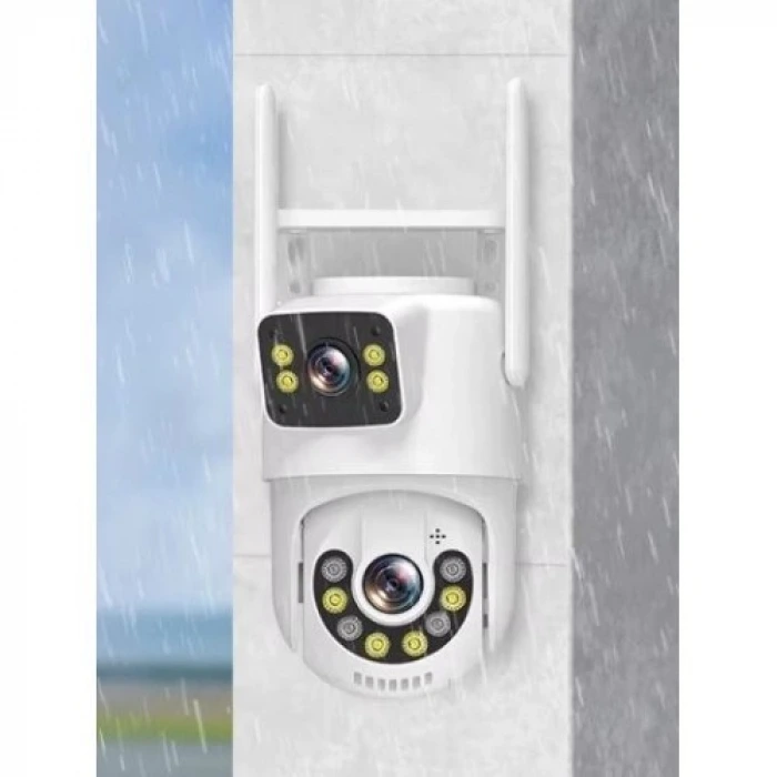 Dış Mekan Çift Kameralı Gece Görüşlü Full Hd Ip Akıllı Güvenlik Kamerası PTZ GÜVENLİK KAMERASI BB-1723