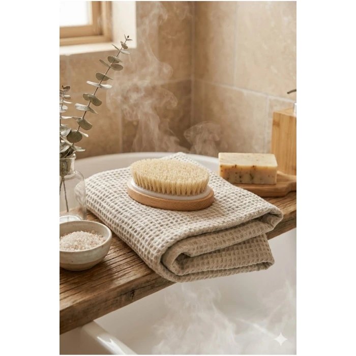 Doğal Vücut Fırçası – Kuru Fırçalama, Masaj ve Peeling Etkili Cilt Bakım Fırçası