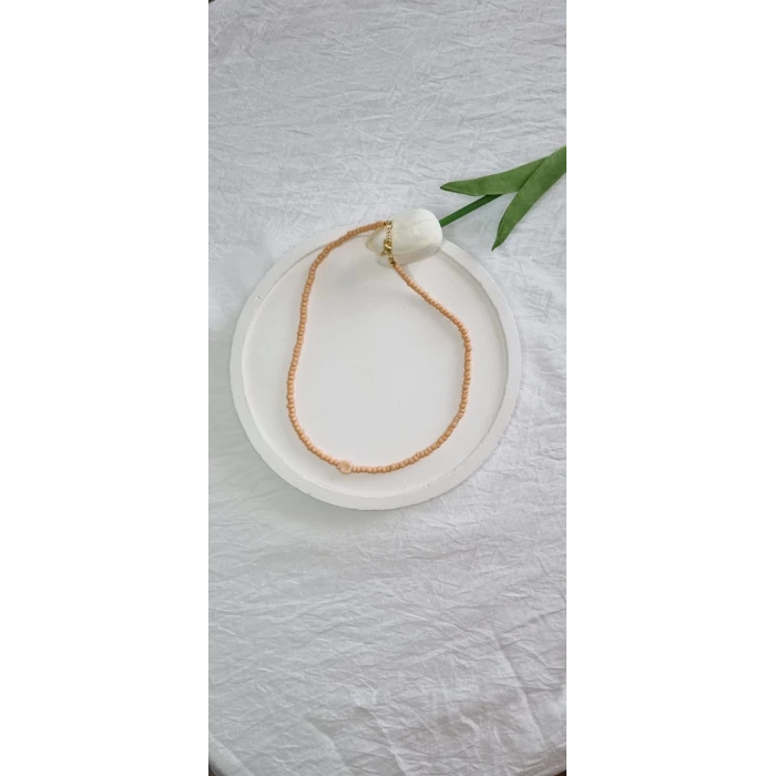 El Yapımı Turuncu Boncuk Kolye