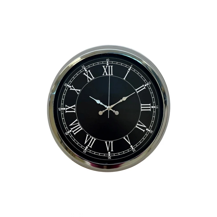 Elegance 40 Cm Metal Krom Duvar Saati