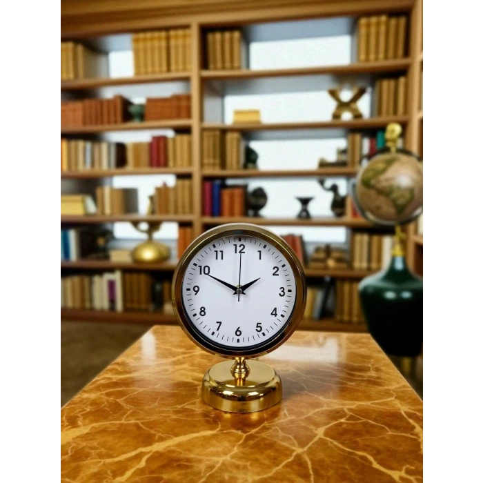 Elegance Gold 25 x 20 Cm Metal Masa Saati