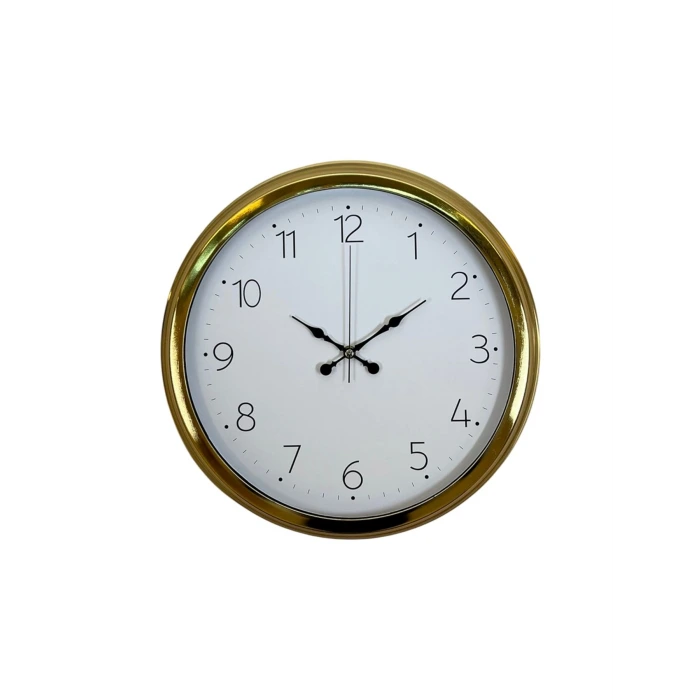 Elegance Gold 40 Cm Metal Dekoratif Tasarım Duvar Saati