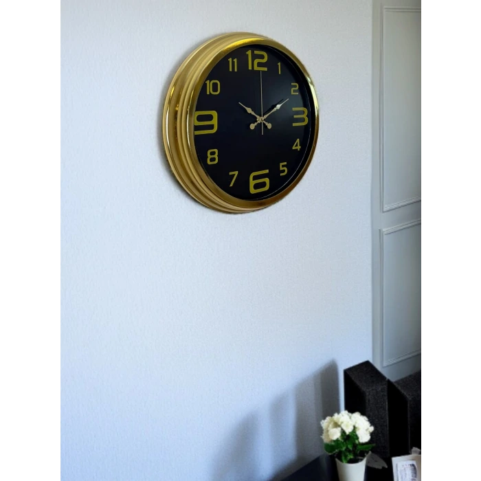 Elegance Gold Luxury 40 Cm Metal Duvar Saati