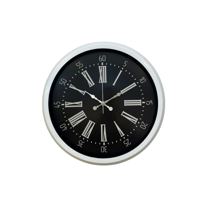 Elegance White 40 Cm Metal Duvar Saati
