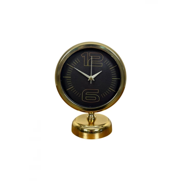 Elite Black Gold 25 x 20 Cm Metal Masa Saati