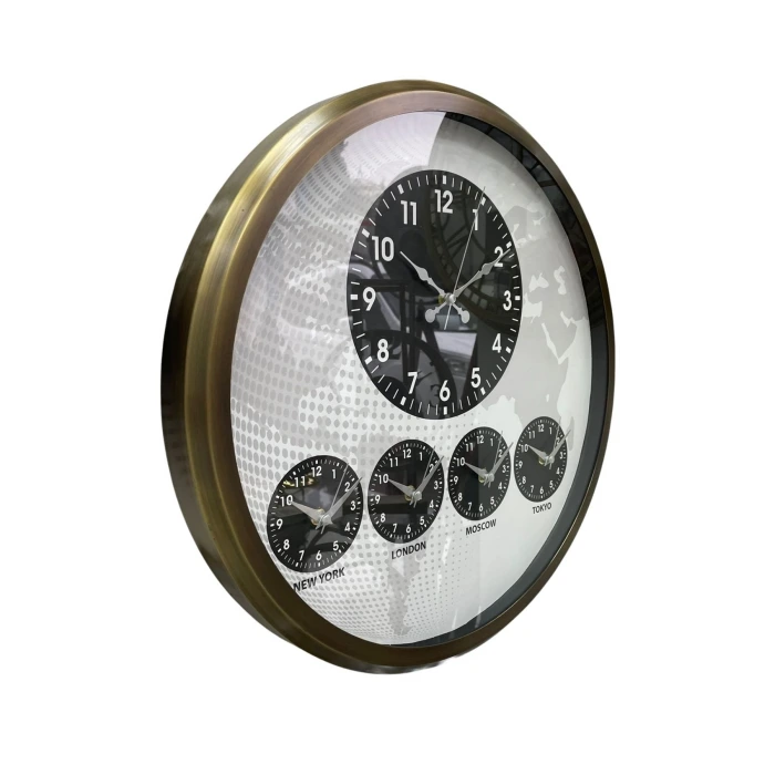 Eskitme 52 Cm Dünya Saati