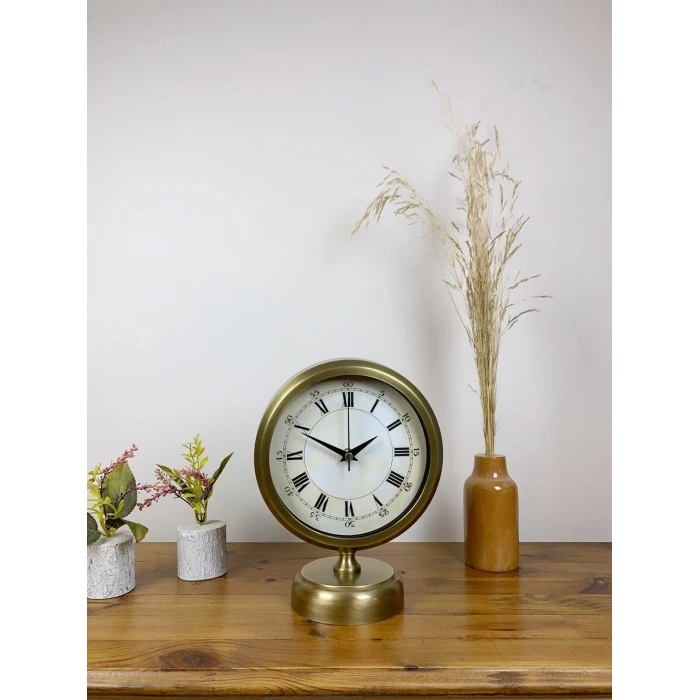 Eskitme Metal Anka Masa Saati 25×20 cm