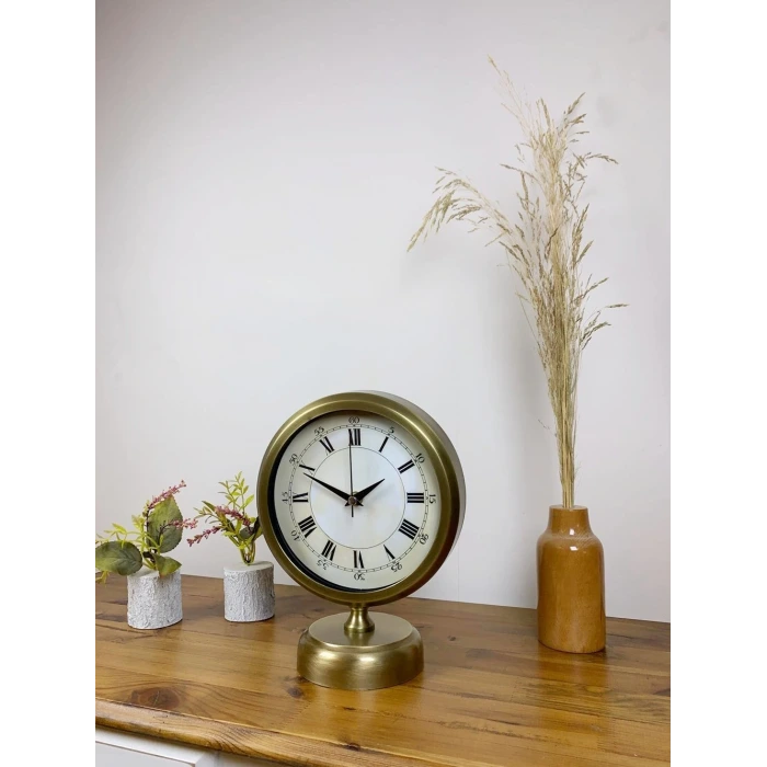 Eskitme Metal Anka Masa Saati 25×20 cm