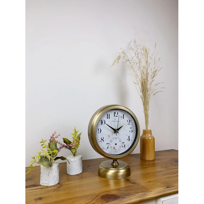 Eskitme Metal Masa Saati 25×20 cm