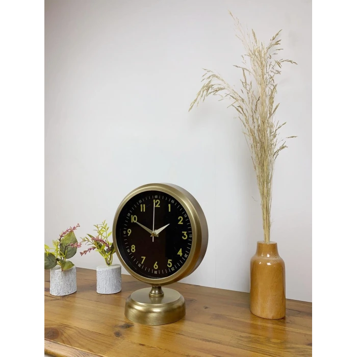 Eskitme Metal Tokyo Masa Saati 25×20 cm