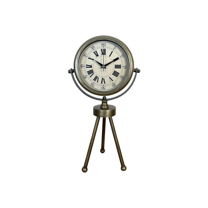 Eskitme Prestij Üç Ayaklı Masa Saati