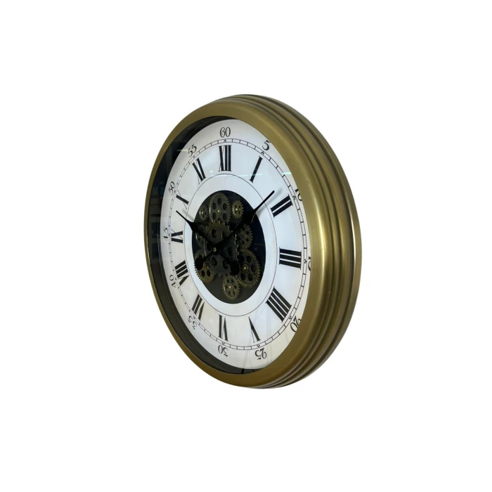 Eskitme Roma Rakamlı Elite 60 Cm Çarklı Duvar Saati