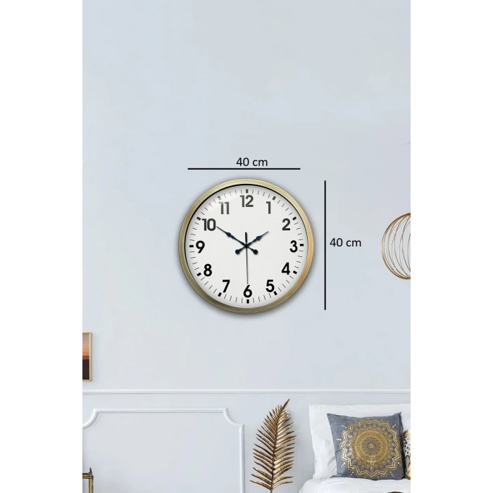 Eskitme Standart 40 Cm Metal Klasik Duvar Saati