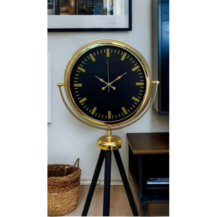 Eskitme Tripod Ayaklı Dekoratif Saat