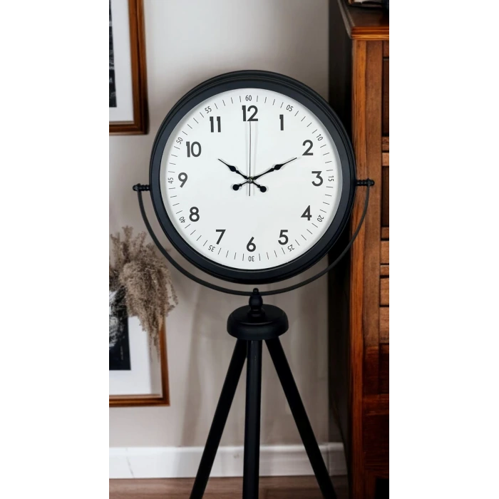 Eskitme Tripod Ayaklı Dekoratif Saat