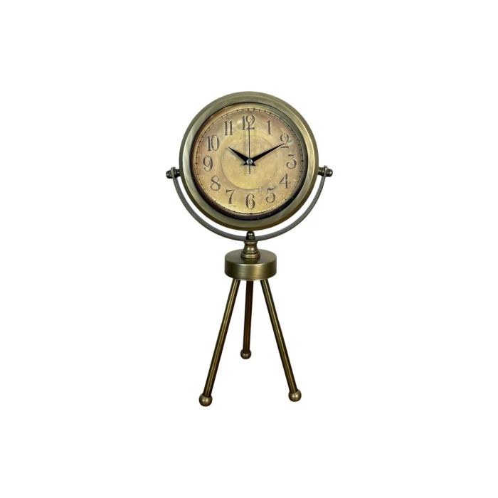 Eskitme Vintage Üç Ayaklı Masa Saati