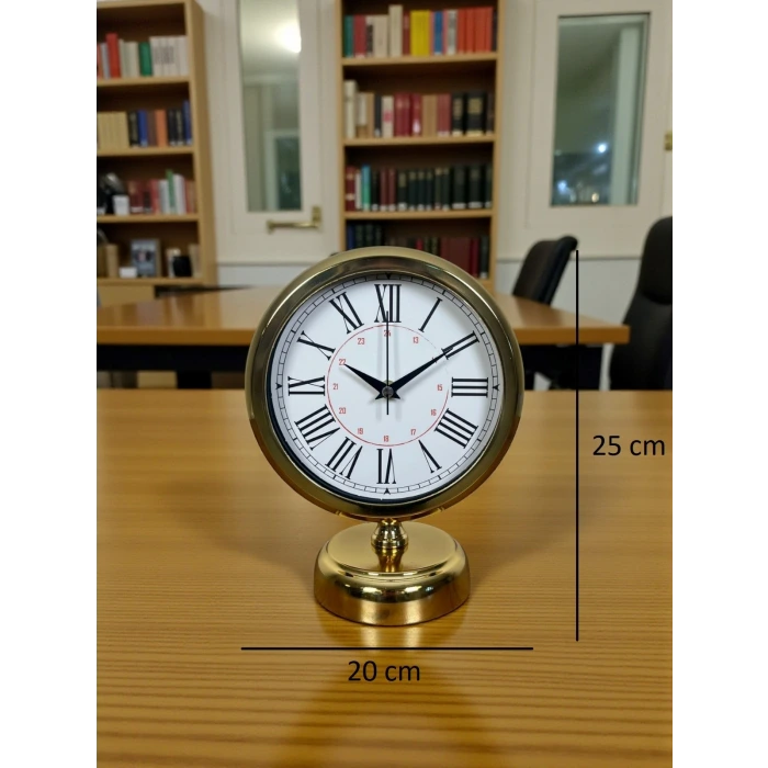 Gold Asaleti Roma 25 x 20 Cm Metal Masa Saati