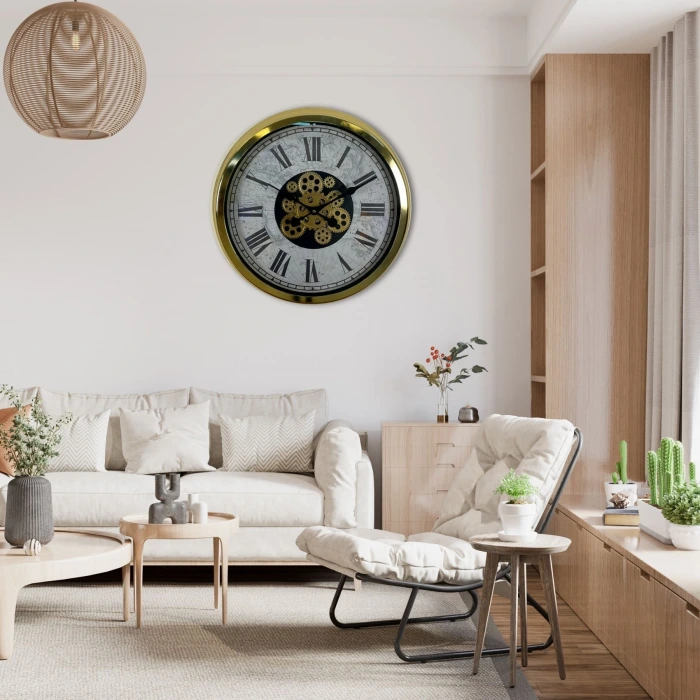 Gold Atlas Royale 60 Cm Çarklı Duvar Saati