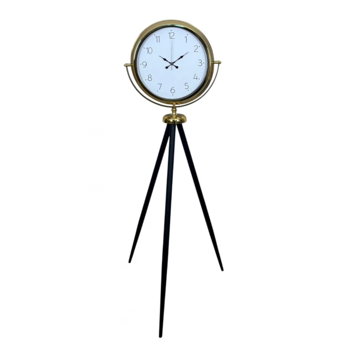 Gold Premium Dekoratif Tripod Ayaklı Saat