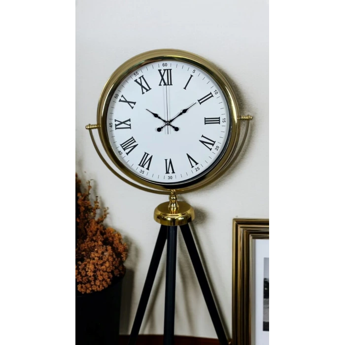 Gold Roma Rakamlı Lüks Tripod Ayaklı Saat