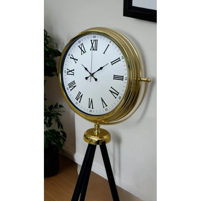 Gold Roma Rakamlı Lüks Tripod Ayaklı Saat