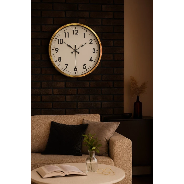 Gold Standart 52 Cm Metal Zarif Duvar Saati