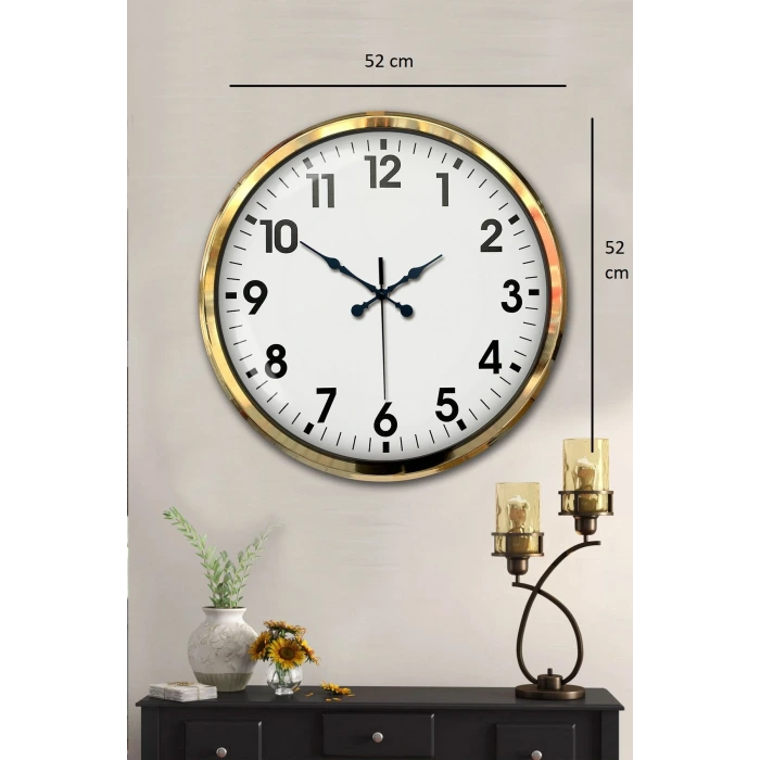 Gold Standart 52 Cm Metal Zarif Duvar Saati