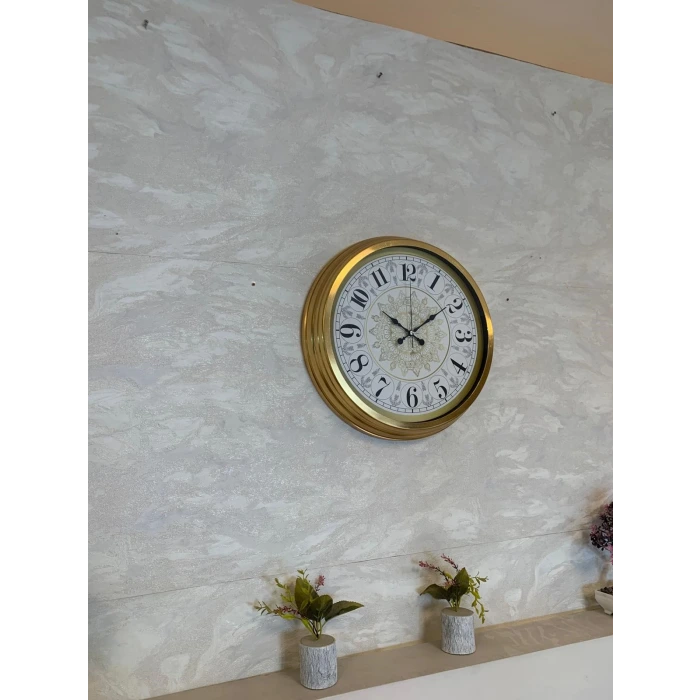 Gold Zarif 40 Cm Metal Duvar Saati