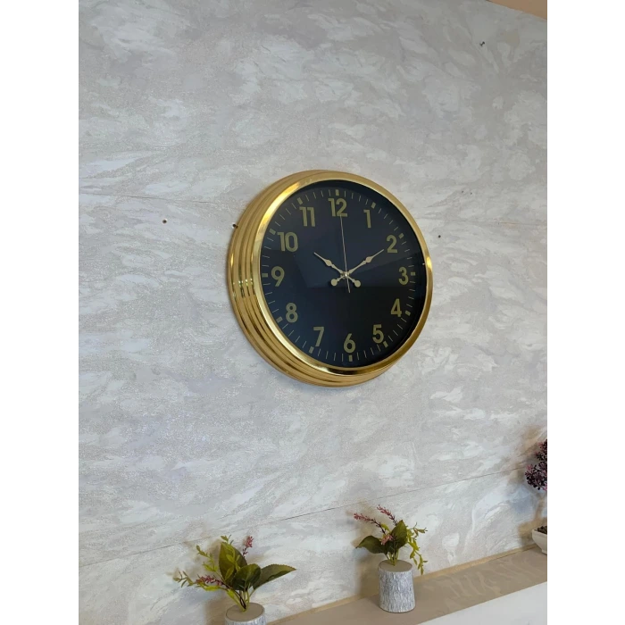 Golden Night Luxury 40 Cm Metal Duvar Saati
