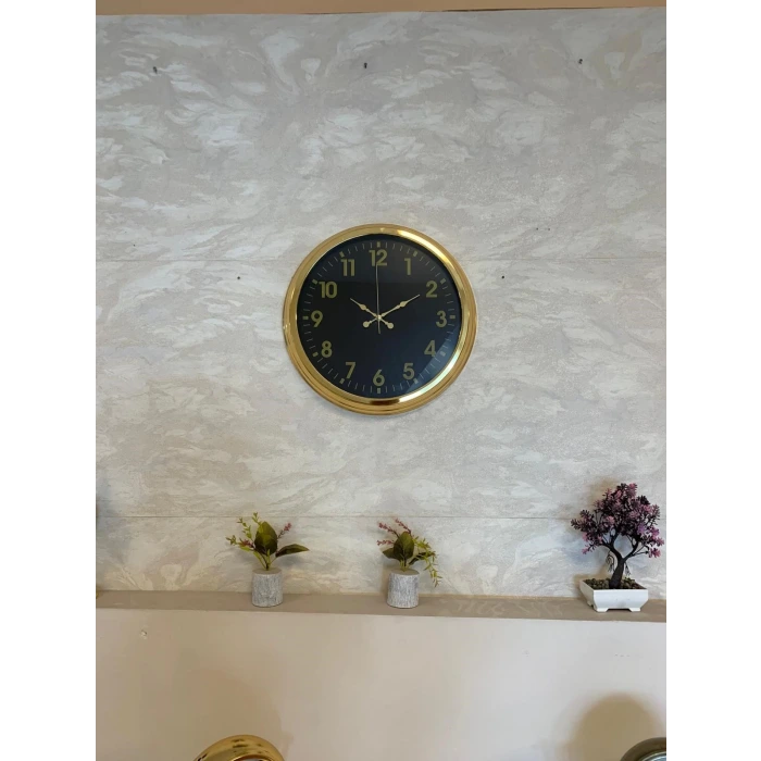 Golden Night Luxury 40 Cm Metal Duvar Saati