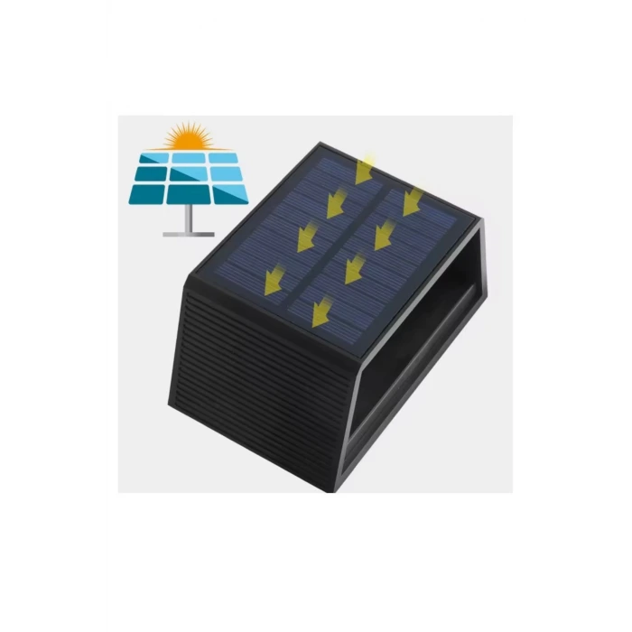 Güneş Enerjili Çift Yönlü Duvar Lambası - Bahçe ve Dış Mekan Aydınlatması