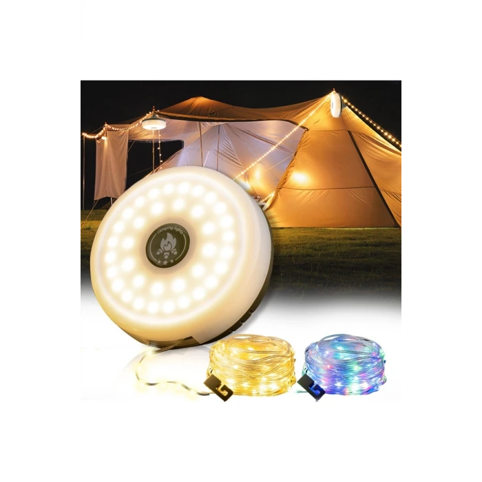 Güneş Enerjili Makara LED Kamp Lambası